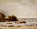 Marine De Saint Aubin Paysage Plage Gustave Courbet